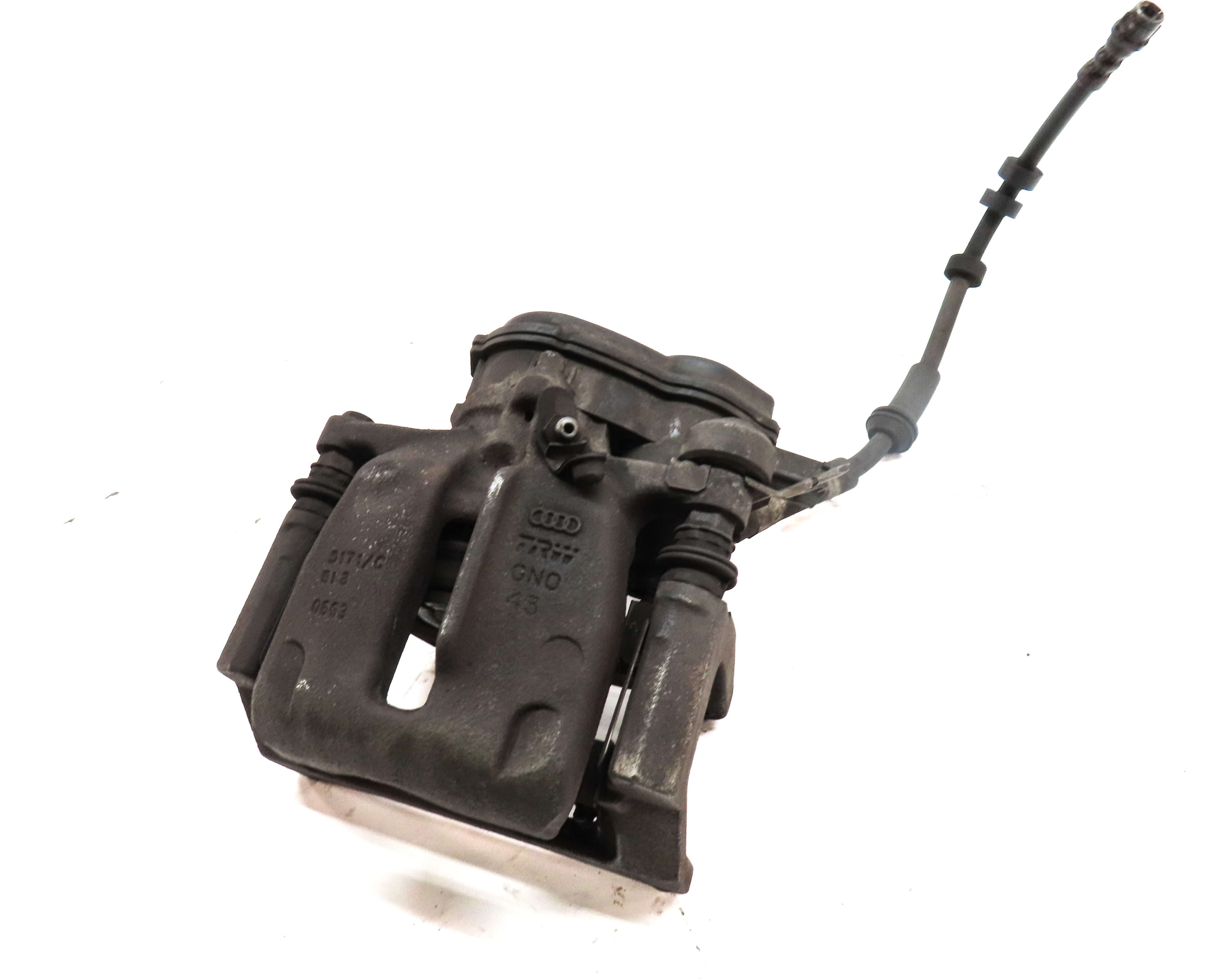 2012-2017 AUDI A6 A7 (C7) LEFT DRIVER REAR DISC BRAKE CALIPER (330mm ROTOR) — exact item pictured